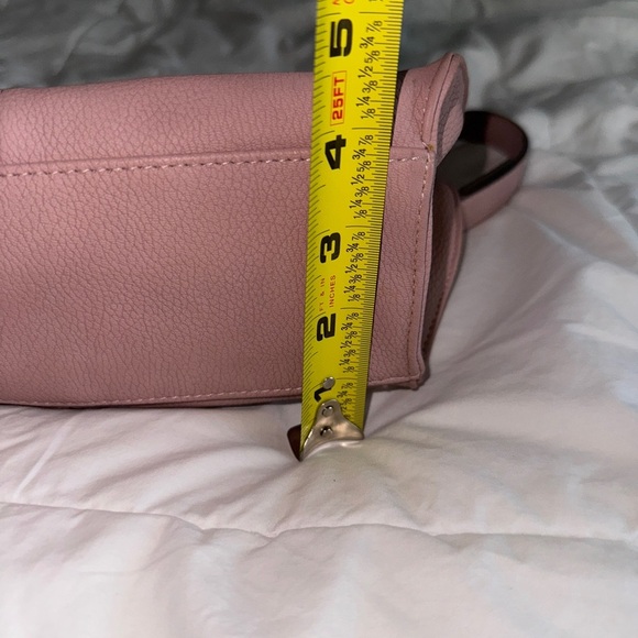 Blush Pink Faux Leather Crossbody Purse – Medium Size, Adjustable Strap - Picture 11 of 15